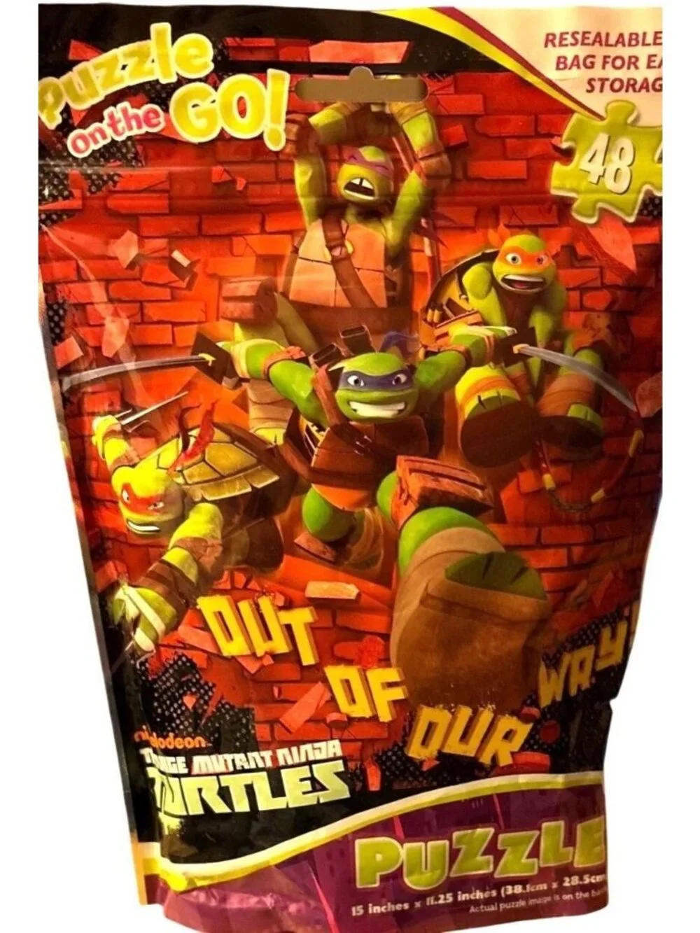 Teenage Mutant Ninja Turtles 48-Piece Puzzle  Out of Our Way Resealable Bag 4+